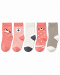 MO Kids 5-Pack Girls’ Fantasy Socks – Pink Mix