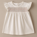 George Girls Smocked Flutter Sleeve Top
