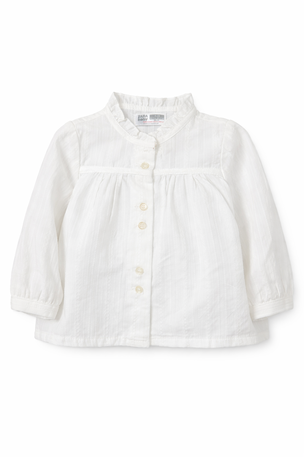 Zara Baby White Textured Blouse