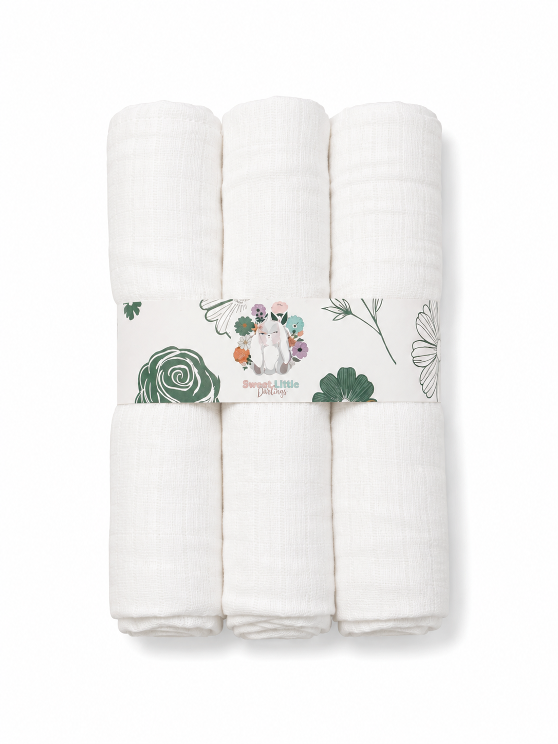 George Muslin Squares (3 Pack) – White | 100% Cotton