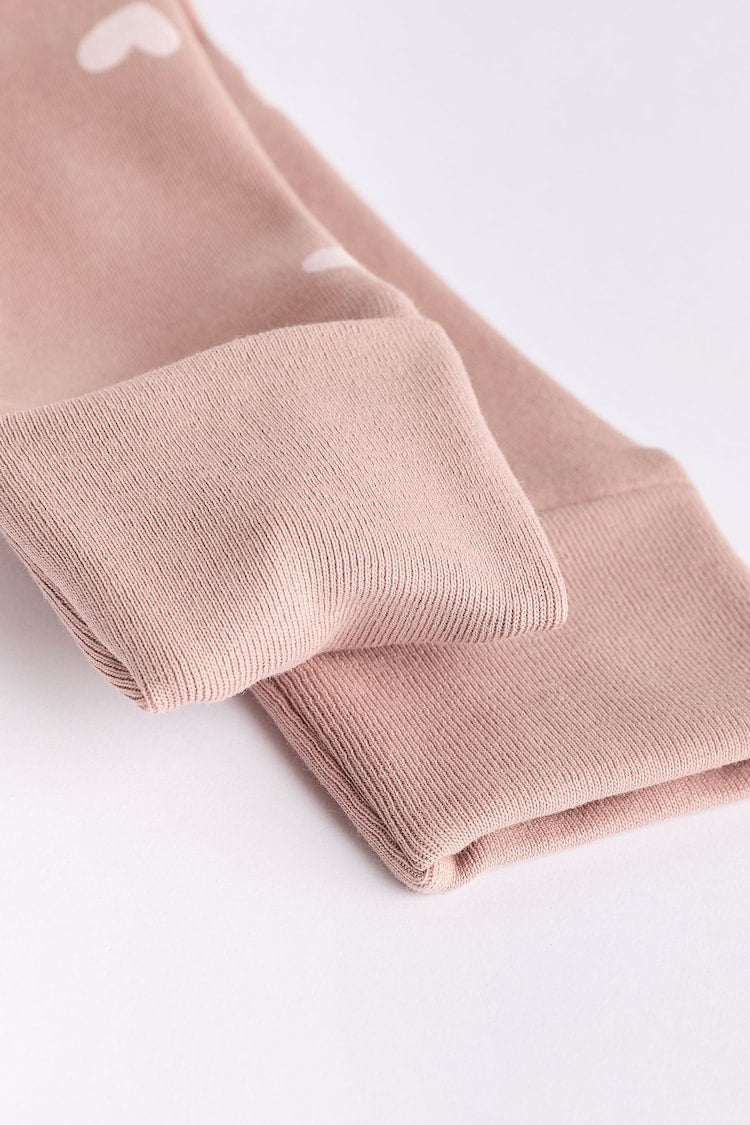 Brown & Pink 4-Pack Two-Way Zip Cotton Baby Sleepsuits