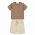 George Neutral T-Shirt & Shorts Set – 3–4 Years