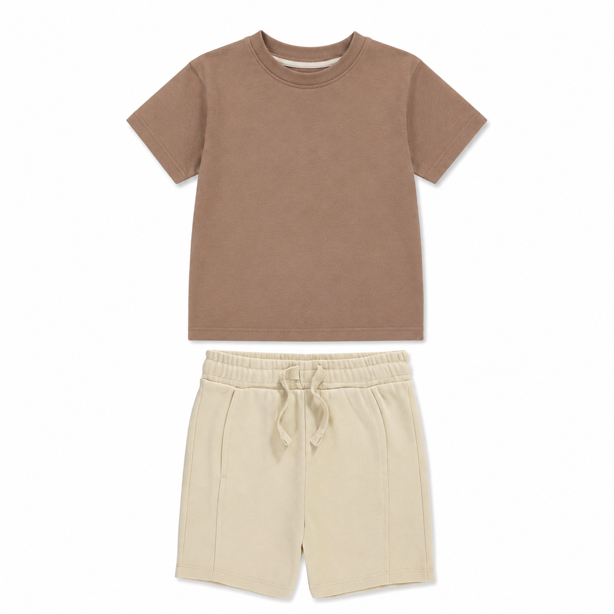 George Neutral T-Shirt & Shorts Set – 3–4 Years