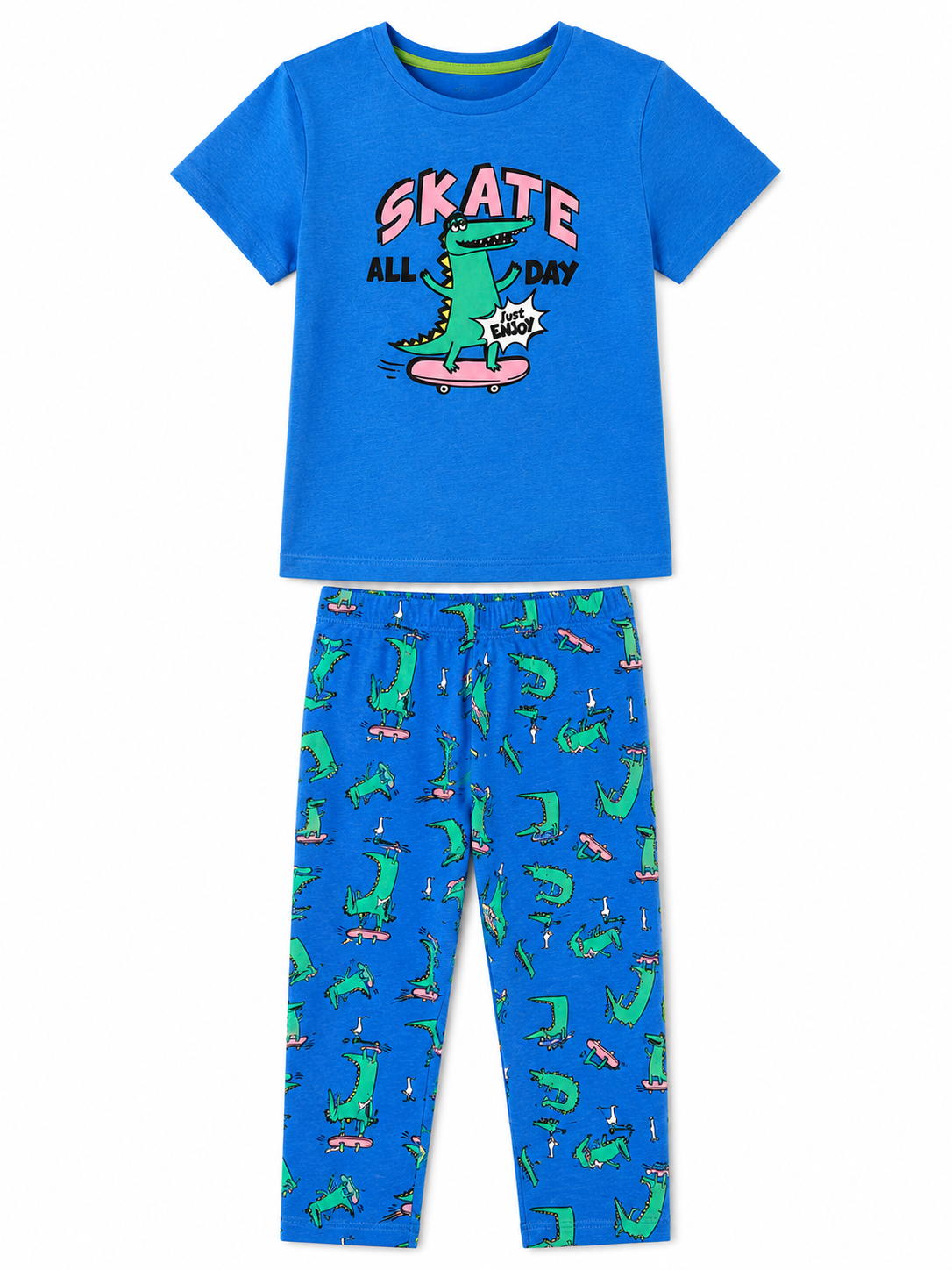 Primark Boys Cotton Pyjama Sets (Sold Separately) – Skate Dinosaur & Skate Life