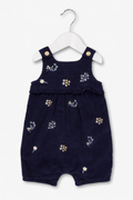 TU Baby Navy Floral Corduroy Romper