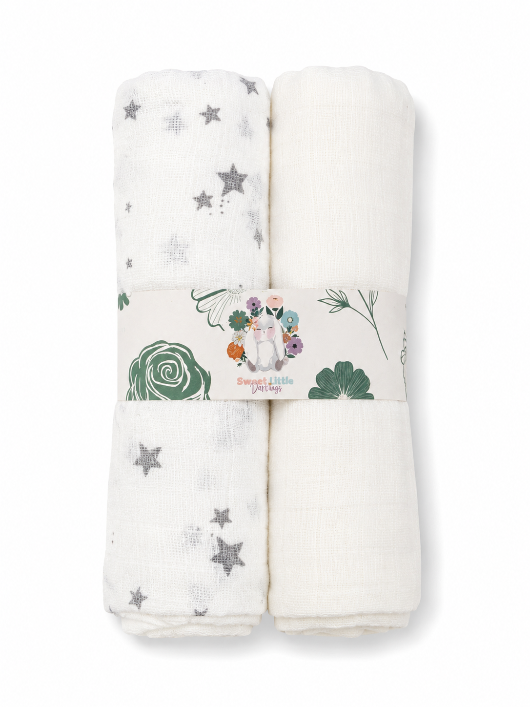 George Muslin Squares (2 Pack) – Colour & Print Variety | 100% Cotton