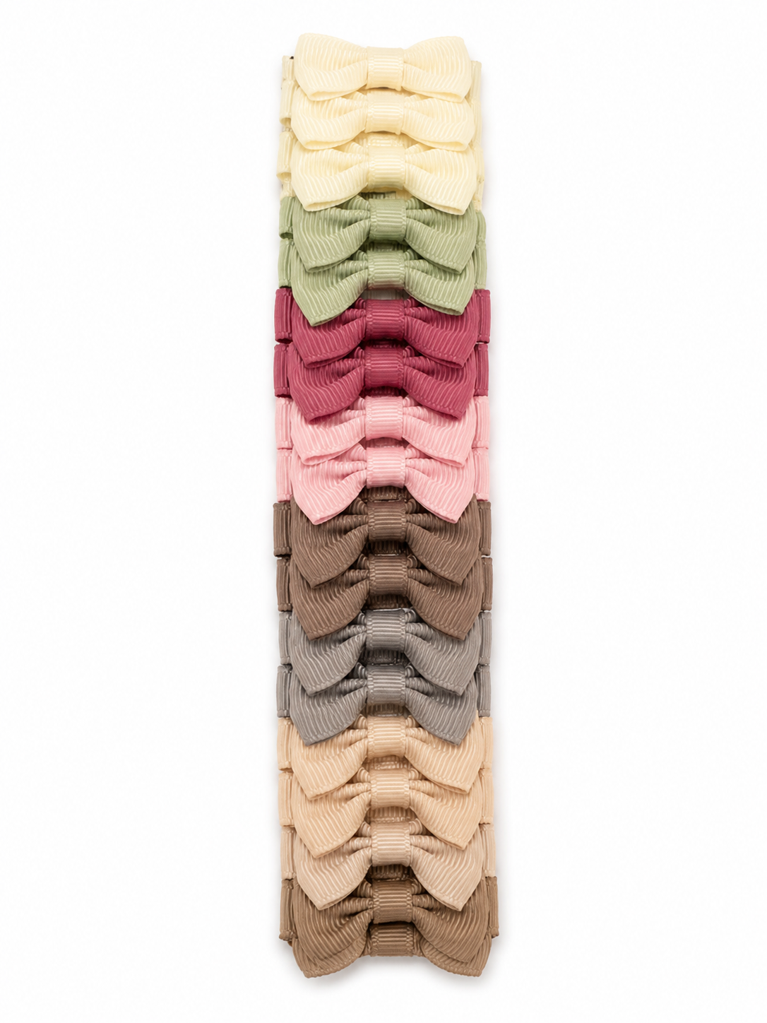 Girls Grosgrain Bow Hair Clips – Pastel Colour Collection