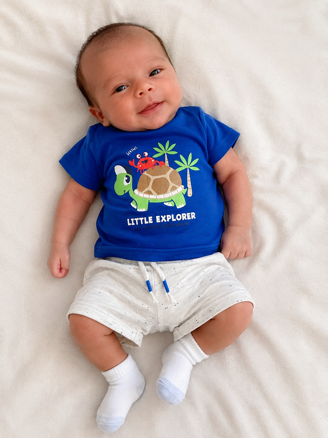Little Explorer Turtle Shorts Set
