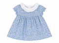 Baby Girl Blue Floral Smocked Dress