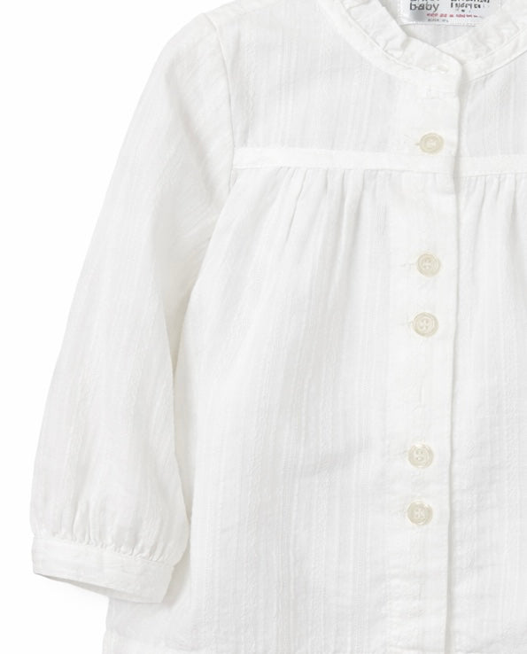 Zara Baby White Textured Blouse