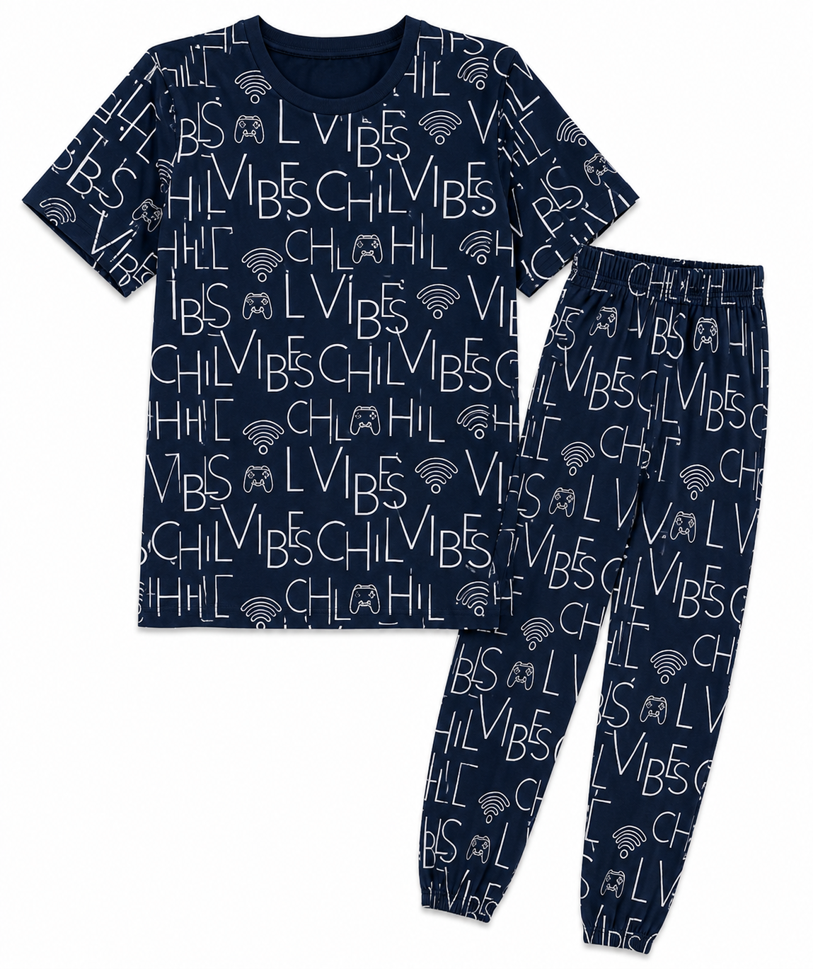George Kids  Mix & Match Pyjama Set – Navy & Sky Blue