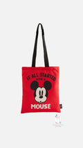 Disney Mickey Mouse Printed Tote Bag – Red