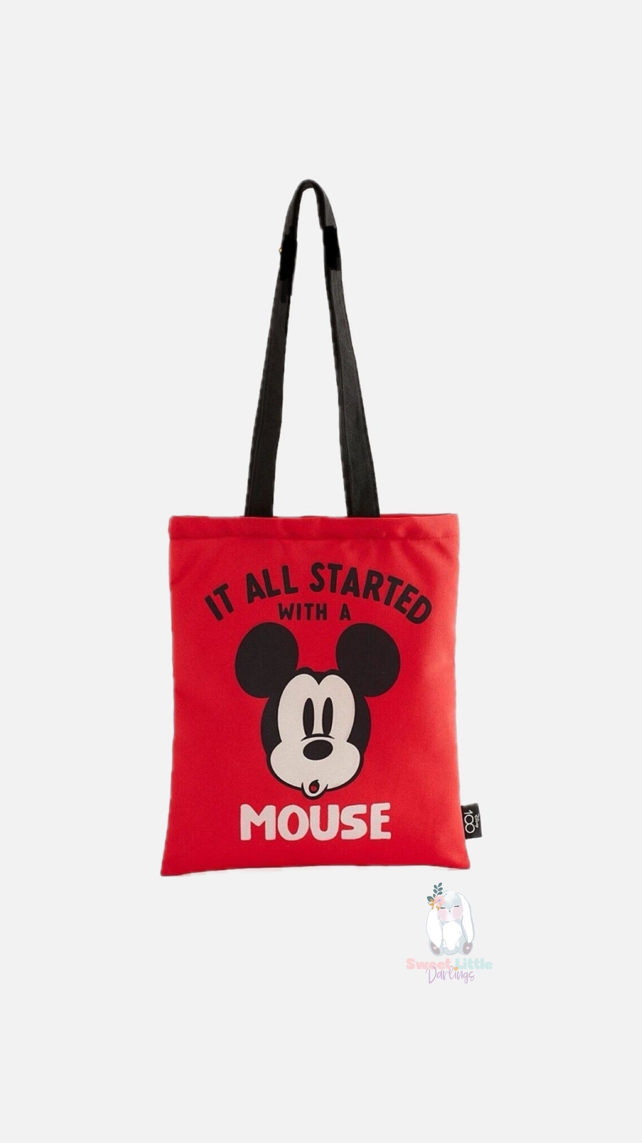 Disney Mickey Mouse Printed Tote Bag – Red