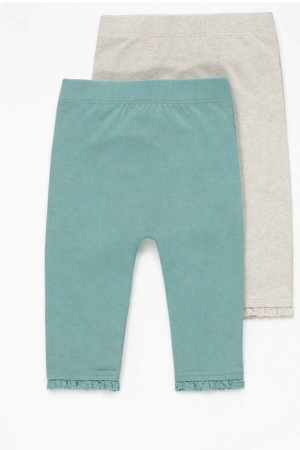 George Baby Girl Leggings – 2 Pack (Green & Ecru)