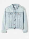 Kids Denim Jacket | Light Blue Button Closure