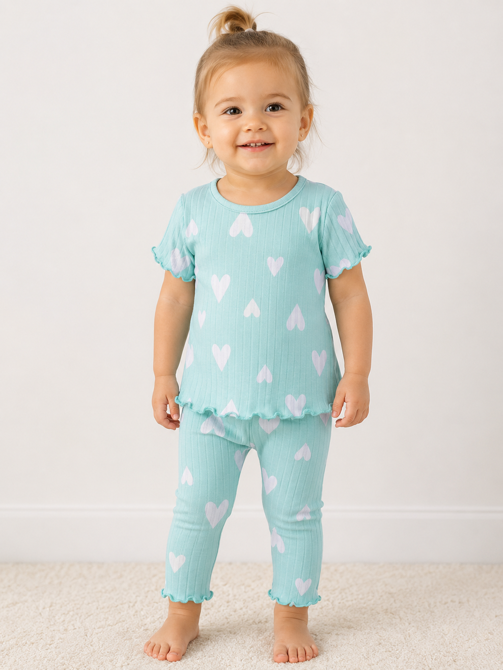 George Heart Ribbed Lounge Set