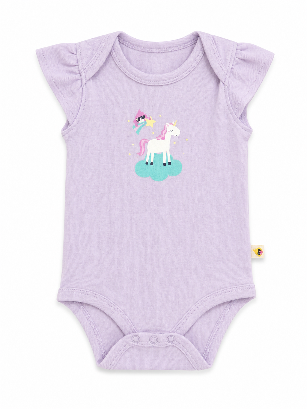 Cheekee Munkee 3-Piece Baby Girl Set – Unicorn Bodysuit, Printed Leggings & Shorts