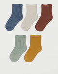 5-Pack Knit Socks – Soft Cotton Blend
