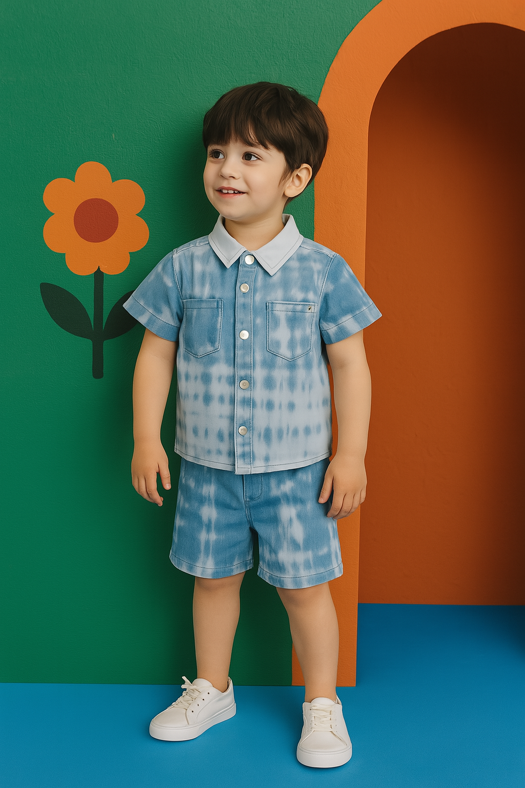 George Tie-Dye Shirt & Shorts Set