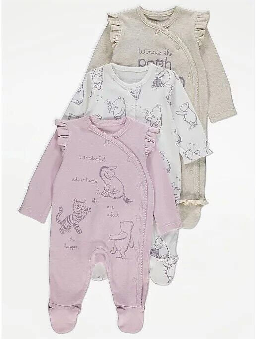 Winnie the Pooh Baby Sleepsuit Set – Soft Cotton |