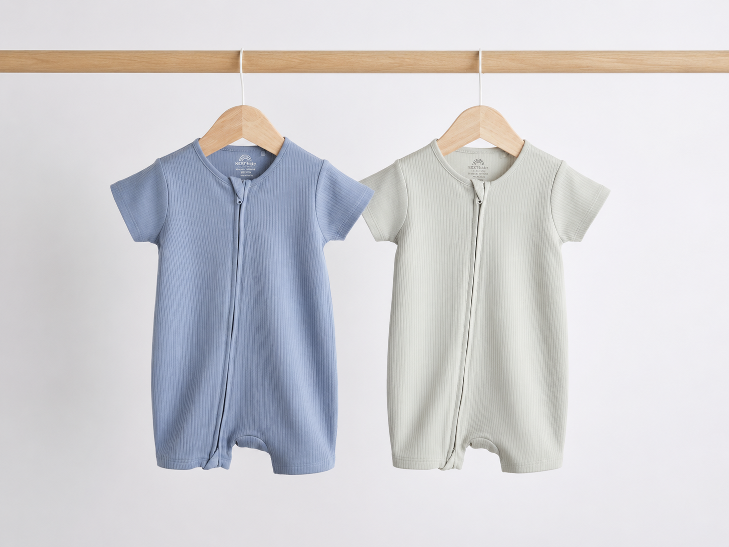 Ribbed Zip Rompers – Next