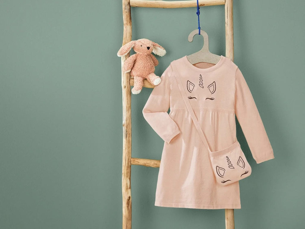 Girls Light Pink Knitted Dress – Lupilu