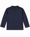 MO Kids Navy Long Sleeve Mock Neck Top
