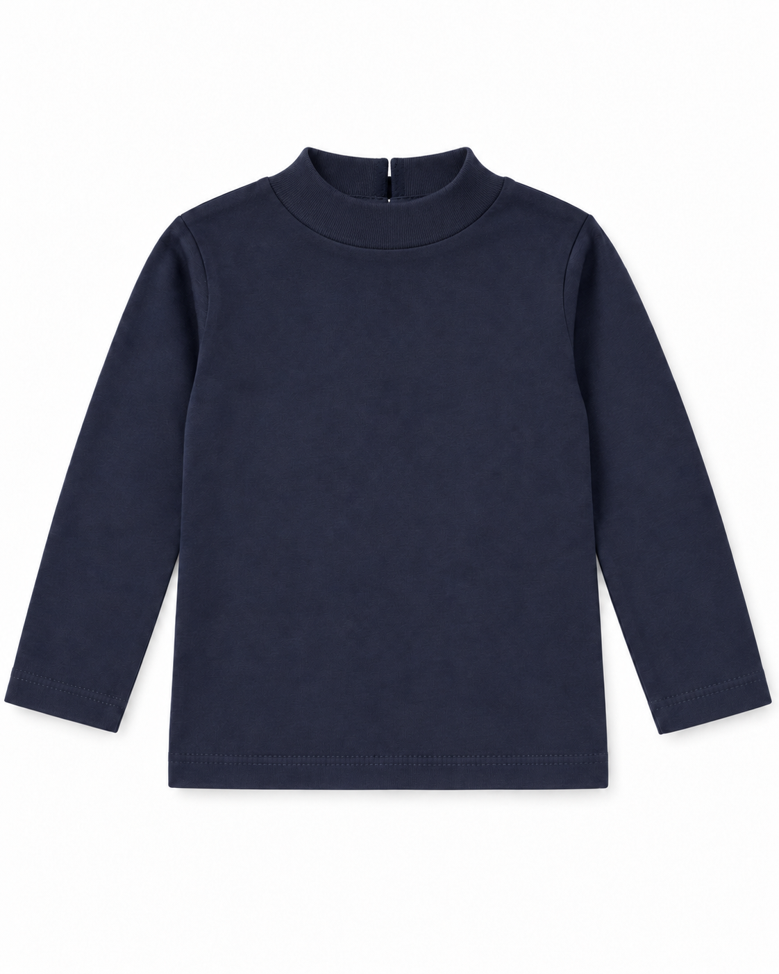 MO Kids Navy Long Sleeve Mock Neck Top