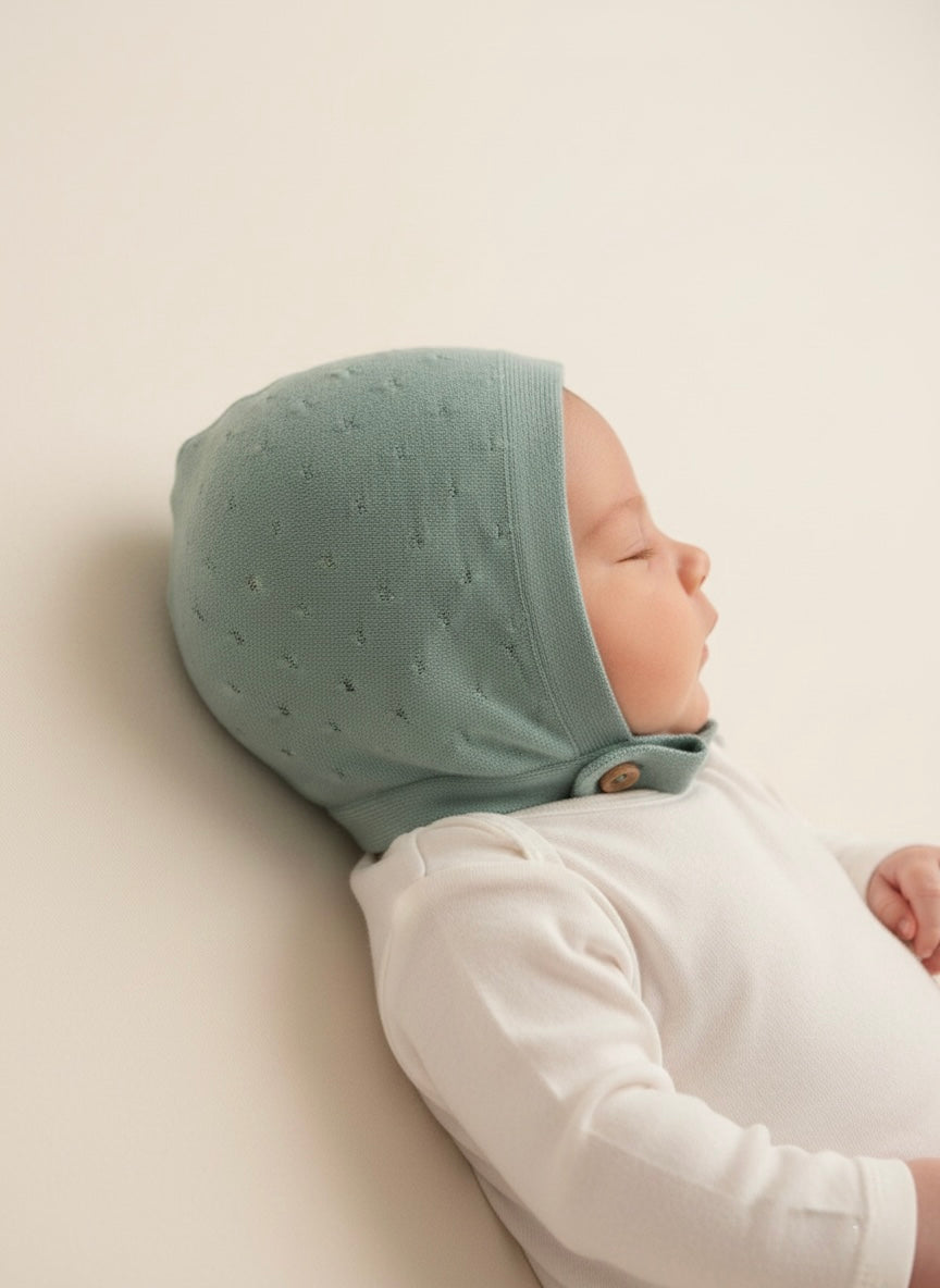 George Soft Knitted Baby Bonnet