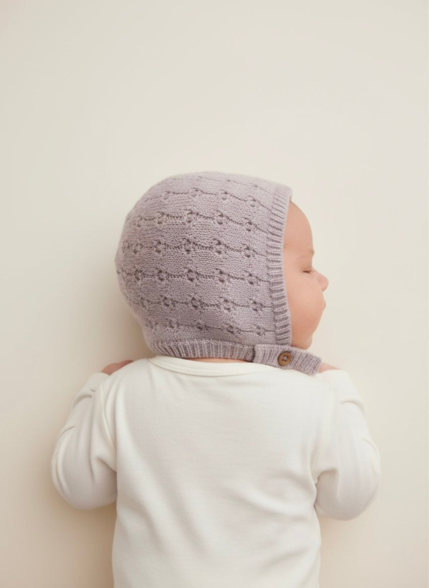 George Soft Knitted Newborn Bonnet