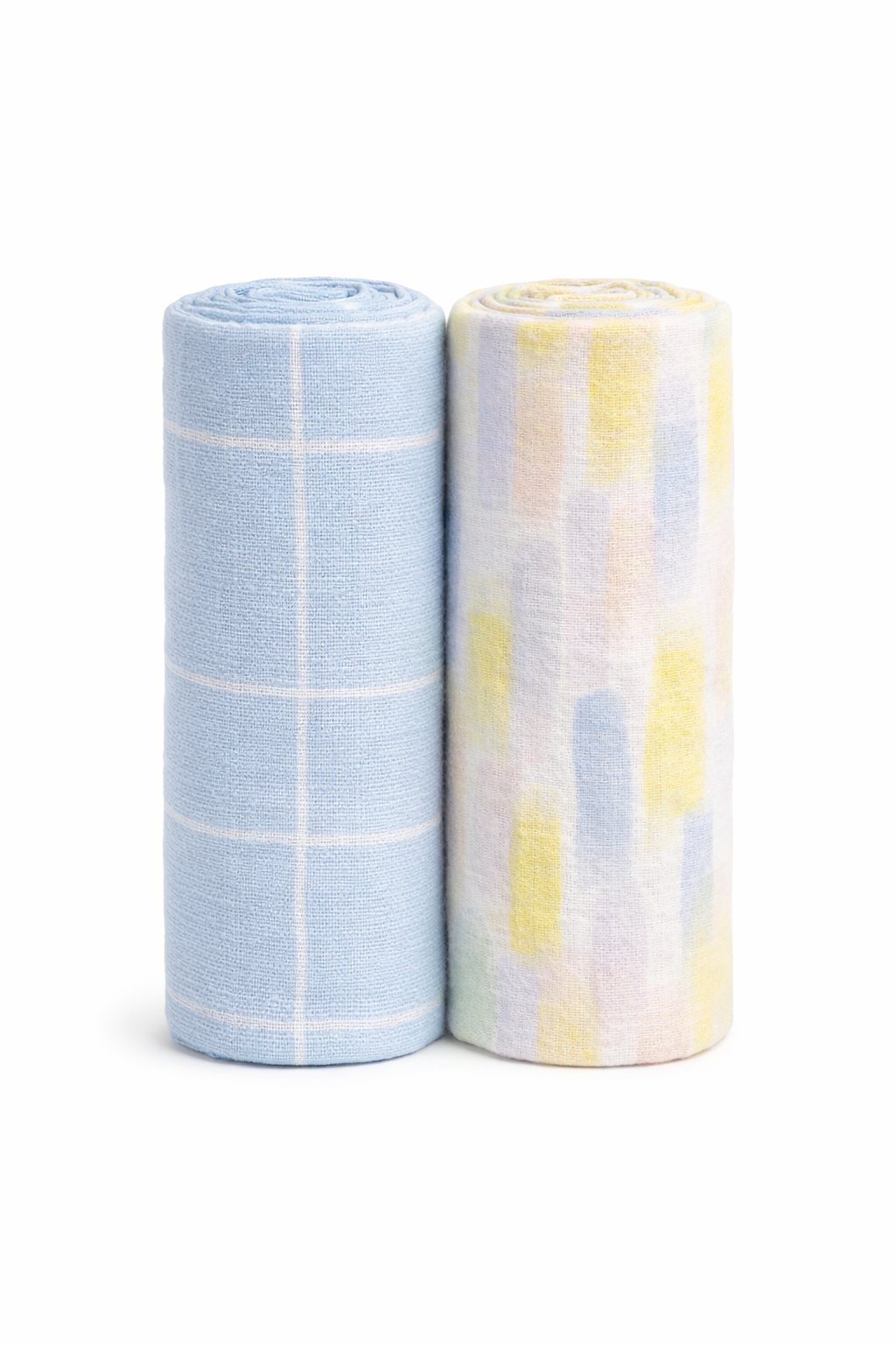 Cloud Island Flannel Baby Blankets – Blue Patterns (2 Pack)