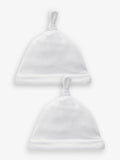 Next White Velour Baby Tie Top Hats 2 Pack