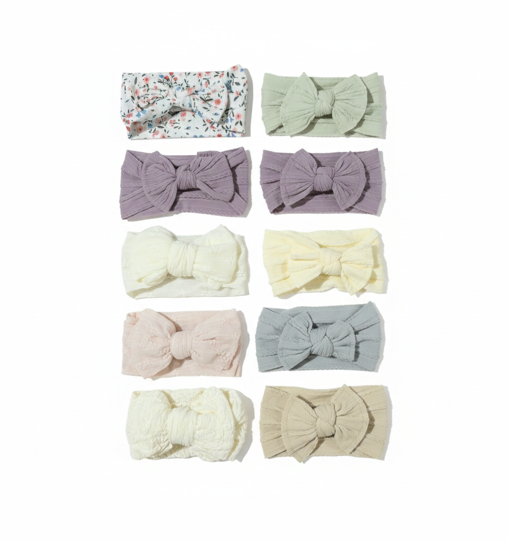 Baby Bow Headbands – Soft  Stretch (Multiple Colors)