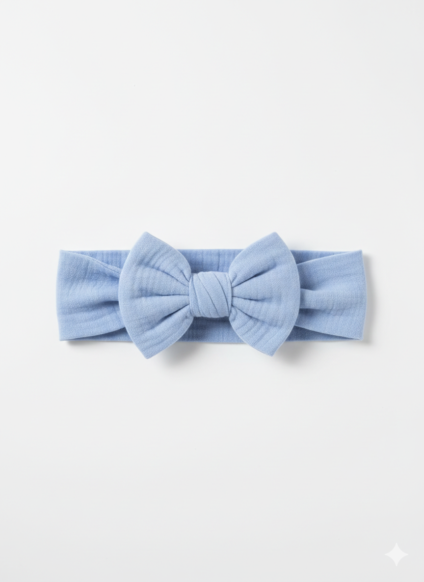 Baby Bow Headbands – Soft Cotton (Assorted Colors & Prints)