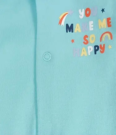 Baby Cotton Sleepsuit – Mint Green