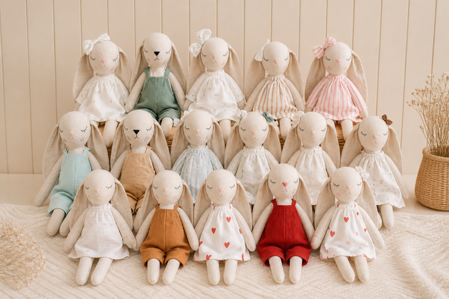 Sweet Little Darlings Linen Cuddly Bunny Collection
