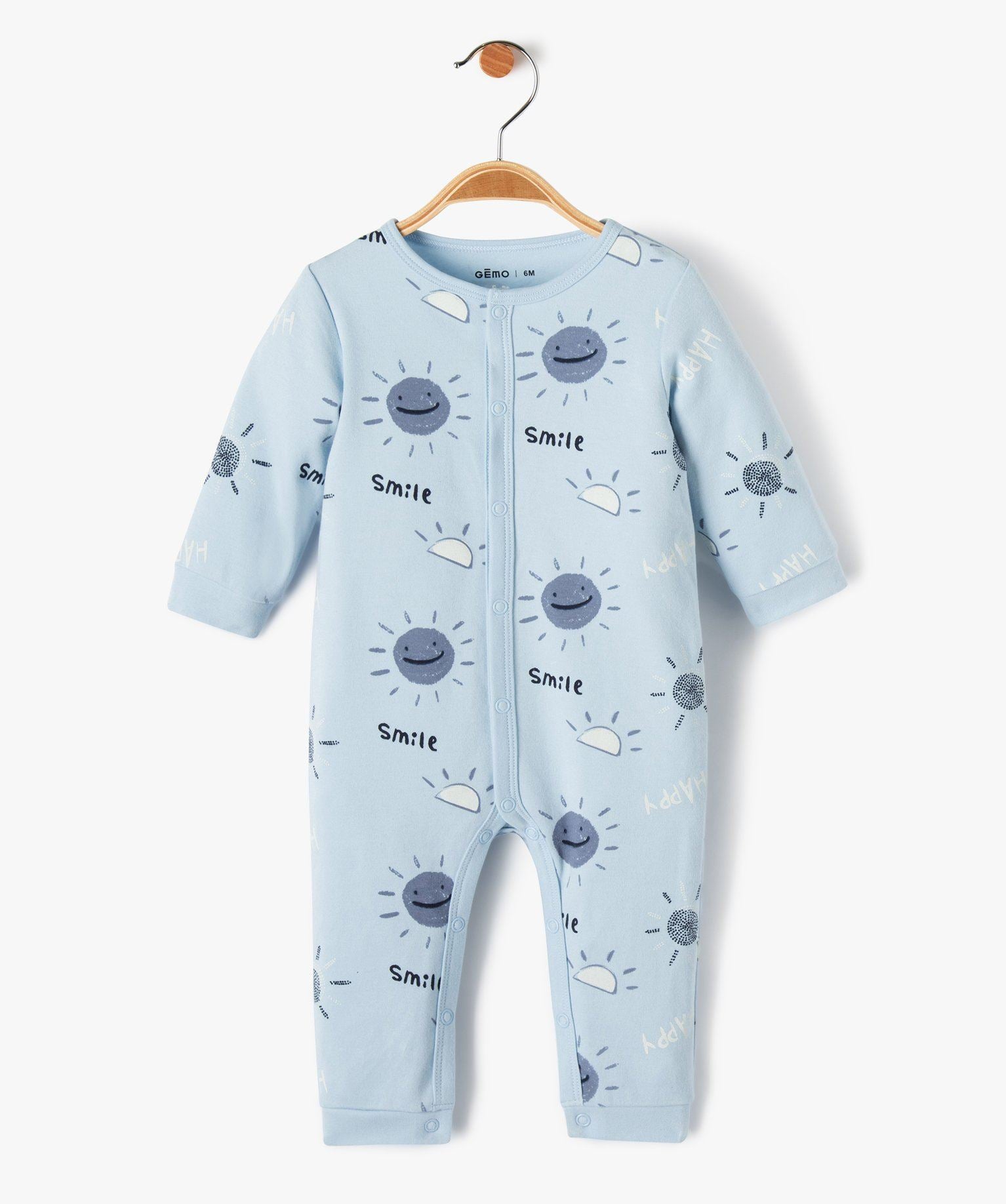 GÉMO Baby Happy Sun Print Romper – Light Blue