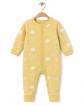GÉMO Baby Cat & Rainbow Print Romper – Mustard Yellow