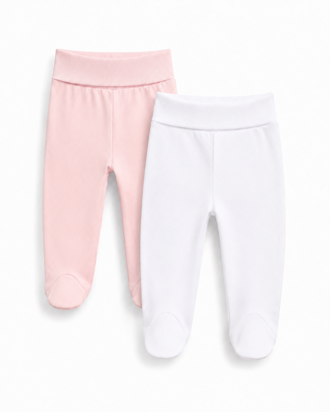 ZY Baby 2-Pack Sheep & Heart Print Footed Leggings