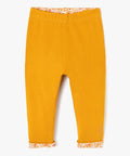 Lulucastagnette Reversible Baby Girl Leggings – Floral & Mustard
