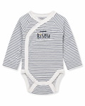 Gémo Baby Boy Striped Wrap Bodysuit