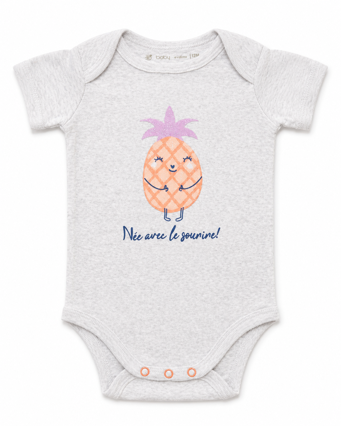 Gémo Baby Pineapple Short-Sleeve Bodysuit