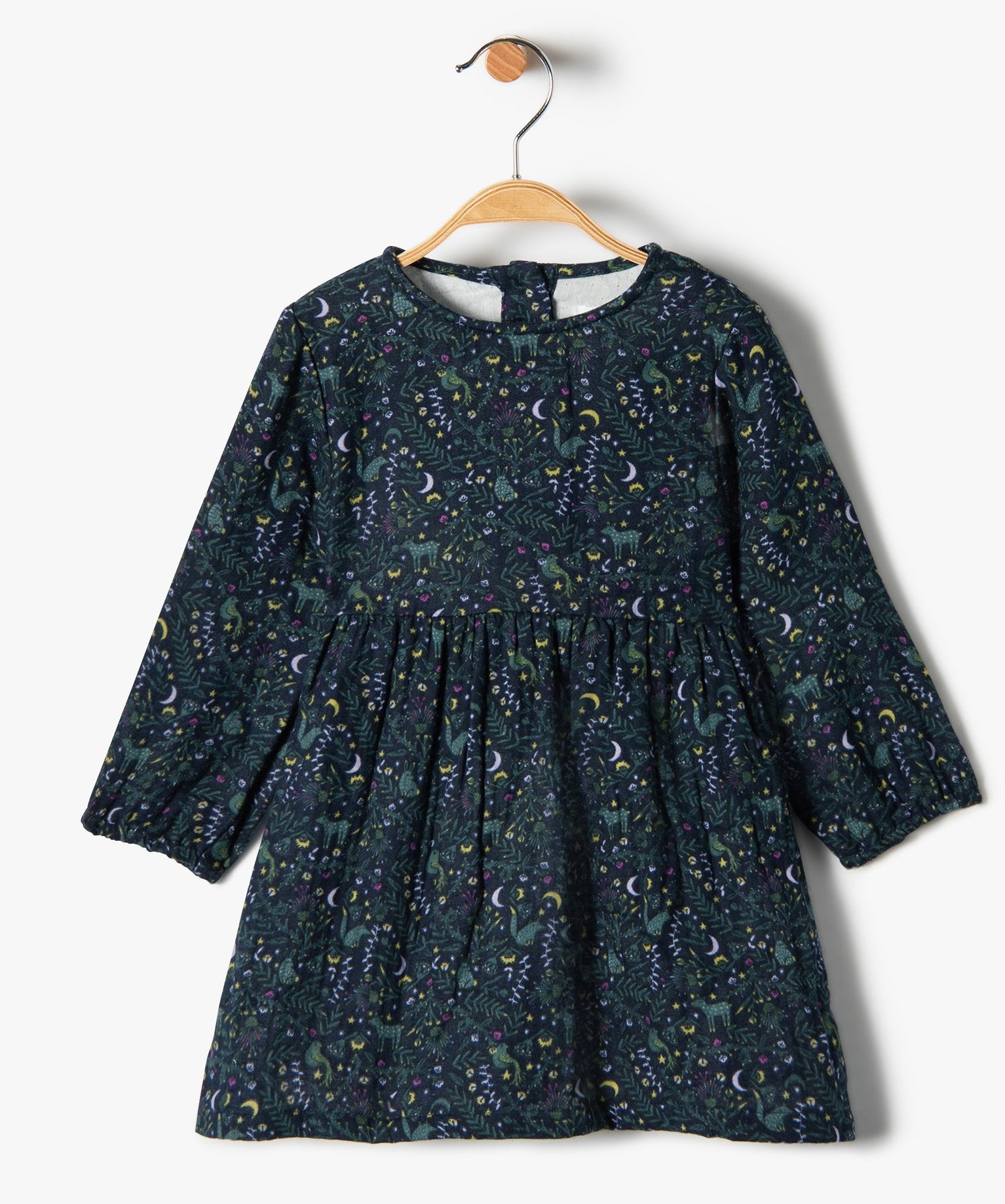 GÉMO Baby Girl Woodland Print Long-Sleeve Dress