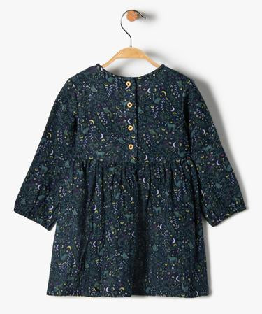 GÉMO Baby Girl Woodland Print Long-Sleeve Dress