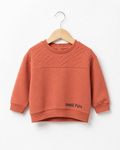 GÉMO Baby “Choose Fun” Quilted Sweatshirt – Rust