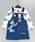 George Disney Stitch Denim Pinafore Set