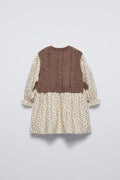 Zara Girls Knit Vest Layered Dress