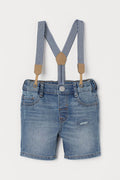 Denim Shorts with Suspenders – H&M