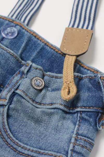 Denim Shorts with Suspenders – H&M