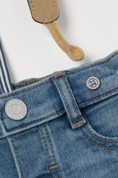 Denim Shorts with Suspenders – H&M